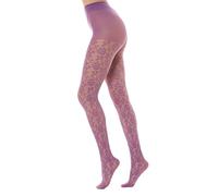 Gi&Gi Collant donna fantasia, in retina 40 denari con tassello in cotone da donna caratterizzati da un'allegra fantasia fiori all over.N.1607 colorate (L/XL, VIOLA)