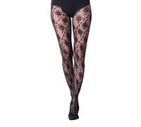 Gi&Gi Collant Donna Fantasia velato con Fiori 40 Denari N.1342 (S/M)