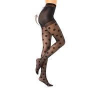 Gi&Gi Collant Total Shaper Pois 20 40 80 DEN,Collant compressione graduata media Denari N1739 (IT, Testo, L, XL, Regular, Regular, NERO POIS GRANDE)