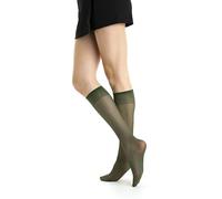 Gi&Gi Gambaletti Velati 6 PAIA con Bordi Comfort,Calze Lunghe 20 Denari multicolori n.2195 (IT, Testo, Taglia unica, Regular, Regular, VERDE MILITARE 6 PAIA)