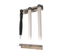 Gi.Metal Appendipale Linea Amica a Parete 3 posti (Pala, Palettino, Spazzola) in Alluminio, Aggancio Testa in Basso