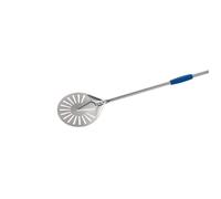 Gi.Metal Azzurra, palettino pizza inox forato 20 cm manico 150 Azzurra, Palettino pizza inox forato 20 cm manico 150