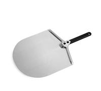 Gi.Metal Pala per Pizza corta in Alluminio anodizzato (Manico 25cm, Testa 33cm) - Linea Amica, certificata per Uso Alimentare, ideale per il Forno di Casa, 100% Made in Italy