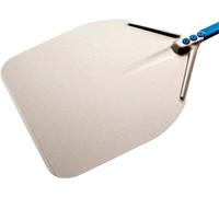 Gi.Metal Pala per Pizza Professionale extra leggera (Peso 0.56 Kg), Manico lungo 60 cm, Testa in Alluminio anodizzato neutro - Linea Azzurra A -32R/60