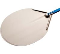 Gi.Metal Pala per Pizza Professionale Linea Azzurra A-37, Testa 36 cm, Lunghezza Manico 150 cm, Peso 0.8 Kg, Testa in Alluminio anodizzato neutro, manico anodizzato azzurro