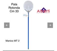 GI.METAL PALA PIZZA TONDA FORATA ALLUMIN ANODIZZATO A-33 MAN MT 2 PROFESSIONALE
