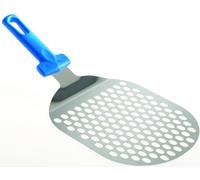 GI.METAL Paletta Ovale Inox 17,5x21 cm, Forata, con Manico Non ricambiabile AC-S