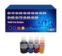 Gi10 Gi20 Gi30 Gi40 Gi50 Gi60 Gi70 Gi80 Gi90 Bottiglie Di Inchiostro Di Ricarica Compatibili Per CANON G5010 G6010 G7010 G5020 G6020 G7020 G5030 G6030 G7030 G6060 G6065 G7060 G7065 G5070,4 COLORS-1 SE