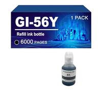 GI56 GI-56 Flaconi Di Inchiostro Di Ricarica Compatibili Con La Stampante Per Canon MAXIFY GX3050 GX4050 GX5050 GX6050 GX7050, 6000/14000 Pagine,Black-1 Pack