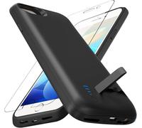 Giabuao Cover Batteria per iPhone 8/7/6S/6/SE 2020, 8500 mAh Sottile e Ricaricabile con Supporto, Custodia di Ricarica Estesa Custodia Protettiva Portatile con Batteria - Nero (4.7 Pollici)