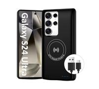Giabuao Custodia con Batteria per Samsung Galaxy S24 Ultra (6,8''), 15000mAh Cover Batteria Portatile di Ricarica Wireless Ricaricabile Magnetica Power Bank Caricabatterie con Tecnologia GAN