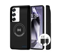 Giabuao Custodia con Batteria per Samsung Galaxy S25 15000mAh Cover Batteria Portatile di Ricarica Wireless Ricaricabile Magnetica Power Bank Caricabatterie con Tecnologia GAN