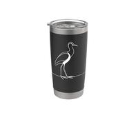 Giacanetto Linework Appassionati Uccelli Bicchiere termico in acciaio inox doppia parete