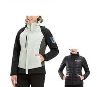 Giacca 3-In-1 Uomo Donna Con Cappuccio, Giacca Impermeabile Trekking per Attack Titan, Giacca Interna Calda In Piumino, Giacca Outdoor Comoda Autunno Inverno,Beige2-x_l