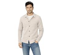 Giacca a Camicia in Cotone, Blazer Jacket da Uomo - Punto Cucitura Chicco di Riso - Artigianale, Made in Italy - Casual, Classica Sportiva (IT, Testo, S, Regular, Regular, Lino)