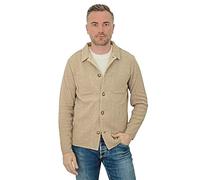 Giacca a Camicia in Cotone, Blazer Jacket da Uomo - Punto Cucitura Chicco di Riso - Artigianale, Made in Italy - Casual, Classica Sportiva (IT, Testo, 3XL, Regular, Regular, Fieno)
