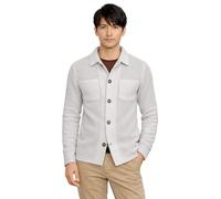 Giacca a Camicia in Cotone, Blazer Jacket da Uomo - Punto Cucitura Chicco di Riso - Artigianale, Made in Italy - Casual, Classica Sportiva (IT, Testo, XL, Regular, Regular, Cenere)