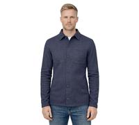 Giacca a Camicia in Cotone, Blazer Jacket da Uomo - Punto Cucitura Chicco di Riso - Artigianale, Made in Italy - Casual, Classica Sportiva (IT, Testo, S, Regular, Regular, Blu Scuro)