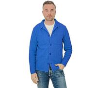 Giacca a Camicia in Cotone, Blazer Jacket da Uomo - Punto Cucitura Chicco di Riso - Artigianale, Made in Italy - Casual, Classica Sportiva (IT, Testo, XXL, Regular, Regular, Royal)