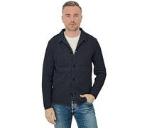 Giacca a Camicia in Cotone, Blazer Jacket da Uomo - Punto Cucitura Chicco di Riso - Artigianale, Made in Italy - Casual, Classica Sportiva (IT, Testo, M, Regular, Regular, Blu Scuro)