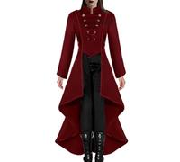 Giacca A Coda Di Rondine Da Donna Uniforme Medievale Vintage con Maniche | Giacca In Stile Steampunk Da Donna Per Festività Carnevale Spettacoli Teatrali Performance Festival