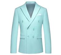 Giacca a doppio petto da uomo casual formale BUKiness, Qian Lv Se, XXXXXL