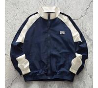 Giacca a maniche lunghe da uomo con collo a lupetto e blocchi di colore retrò, giacca casual stile universitario, essenziale minimalista, giacca per autunno/estate, giacca sportiva L,M,S,XL,XXLBlocchi