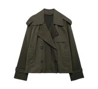 Giacca a maniche lunghe vintage doppiopetto corta da donna, Esercito En8, M