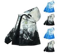 Giacca a Vento Bambini e ragazzi Giacche Impermeabile Cappotto Aggiungi Velluto Antivento Abbigliamento con Cappuccio Cerniera Giacca Maniche Lunghe Jacket Inverno Caldo Giubbotto da All'aperto