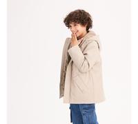 Giacca a vento con cappuccio foderata in sherpa Beige 3 anni - 94 cm Tinta unita