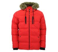 Giacca a vento con cappuccio in pelliccia donna Peak Mountain Rouge S