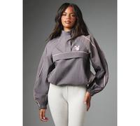 Giacca a vento corta oversize con logo coniglio, mezza chiusura lampo, colletto rialzato, dettagli con piping a contrasto rosa e maniche lunghe a palloncino L,M,S,XL,XS,XXL,XXS,XXXL,XXXXLHalloweenTess