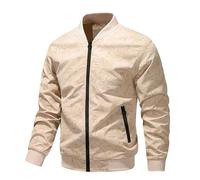 Giacca a Vento da Uomo,Giubbotto Leggere Casual Outdoor Leggera Antivento Mezze Stagioni Giubbino Collo Baseball vestibilità Normale Oversize Uomo Quotidiana Stile