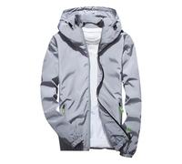Giacca a Vento da Uomo Leggera Taglie Forti Militare Antivento Mezze Stagioni Giubbino con Tasche Zip Resistente Elegante Baseball Y2k Hiphop per Il Tempo Libero