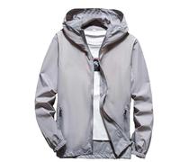 Giacca a Vento Donna Uomo Impermeabile - Giubbino Antivento Antipioggia Ultra Leggero con Cappuccio e Tasche - Giacca Sportiva Viaggio Unisex Outdoor Ripiegabile con Custodia