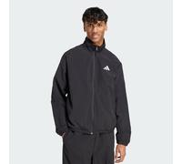 Giacca a vento essenziale con logo piccolo Black / White XL