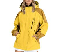Giacca a vento leggera da donna, per sport all'aria aperta, escursioni, traspirante, compagno di tutti i giorni, giallo., 4XL
