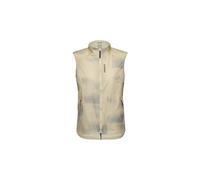 Giacca a vento senza maniche gore wear concurve cloud beige e grigio da donna