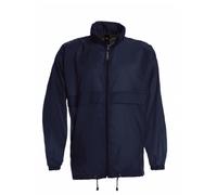 Giacca a vento uomo con cappuccio e cordoncino integrato nel colletto