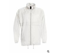 Giacca a vento uomo con cappuccio e cordoncino integrato nel colletto