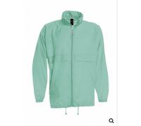 Giacca a vento uomo con cappuccio e cordoncino integrato nel colletto