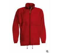 Giacca a vento uomo con cappuccio e cordoncino integrato nel colletto