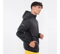 Giacca a vento uomo sportiva anti pioggia impermeabile full zip cappuccio M L XL