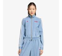 Adidas Originals Coca-cola Firebird Reg Denim Full Zip Sweatshirt Blu L Donna