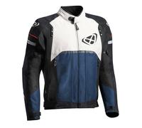 Ixon Allroad Giacca tessile moto, nero-bianco-blu, taglia L per maschi