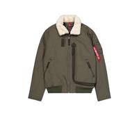 ALPHA INDUSTRIES Giacca di mezza stagione oliva / bianco lana, Taglia L