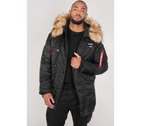 ALPHA INDUSTRIES Giacca invernale 'Airborne' grigio / rosso / nero / bianco, Taglia L