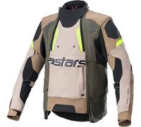 Giacca Alpinestars Halo Drystar Md Verde Scuro/Sabbia/Giallo Fluo #3204822-865-M