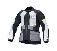 Alpinestars Andes Air, giacca tessile Drystar XXL male Grigio Chiaro/Grigio Scuro/Nero/Giallo Fluo