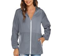 Giacca Anti Pioggia Donna Impermeabile Antipioggia Antivento Leggera Giacca Con Cappuccio Traspirante a Vento Sportivo Poncho Da Pioggia Resistente Alle Rughe Per Trekking Corsa Outdoor 2025